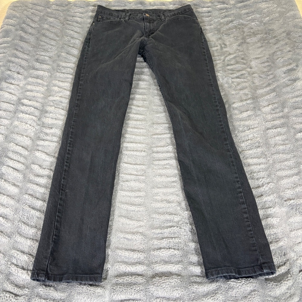 Levis 511 Slim Fit Jeans Mens 32x34 Black Denim Stretch 04511-4405 Pants